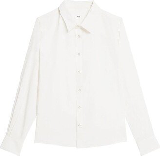 Decorative-Button Long-Sleeve Shirt