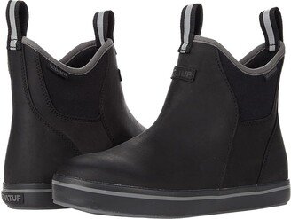 XTRATUF Leather Ankle Deck Boot (Black) Women's Shoes