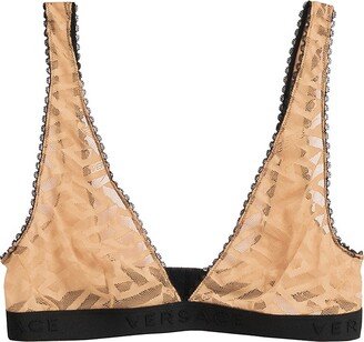 Greca Signature Print Tulle Bralette