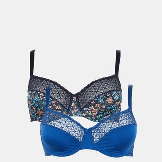 Womens/Ladies Harlan Floral Minimiser Bra