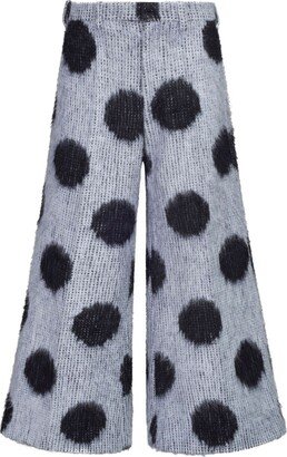 Polka-Dot Tailored Trousers