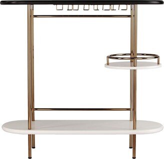 Southern Enterprises Digli Wine, Bar Table with Glassware Storage