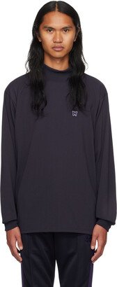 Purple Embroidered Long Sleeve T-Shirt