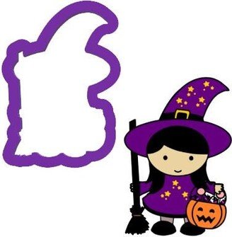 Cute Witch Cookie Cutter - Halloween Cutters Polymer Clay Party