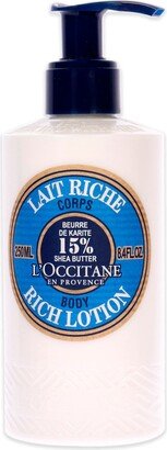 Shea Butter Rich Body Lotion by LOccitane for Unisex - 8.4 oz Body Lotion