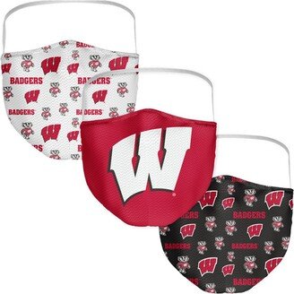 Wisconsin Badgers 3-Pk. Face Mask