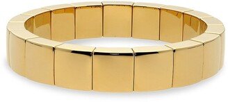 Scacco 18K Gold-Plated Ceramic Stretch Bracelet