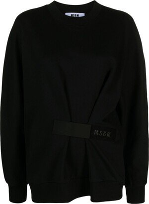 Logo-Patch Ruched Sweatshirt