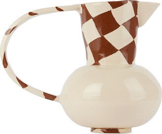 Henry Holland Studio Brown & White Check Water Jug