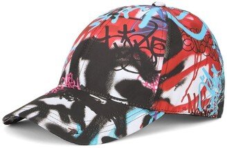 Graffiti-Print Baseball Cap