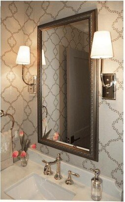 Frame My Mirror Imperial Nickel Framed Vanity Mirror