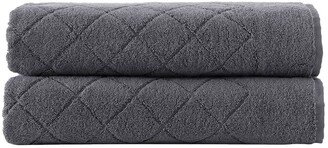 Gracious Turkish Cotton Bath Towel - Anthracite - Set of 2