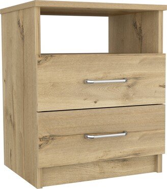 TUHOME FURNITURE TUHOME Napoles 2-Drawer 19.9-inch High Nightstand