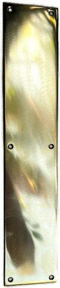 Door Push Plate 15 Inch Old Vintage Style Natural 38 cm Oxidised Patina Solid Brass Hand Made Sheet Screw Finger Plates 2mm Thick