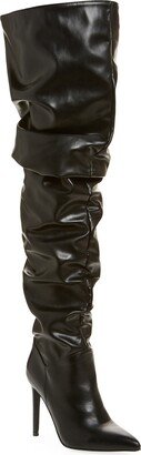 AZALEA WANG Torvi Slouch Pointed Toe Over the Knee Boot