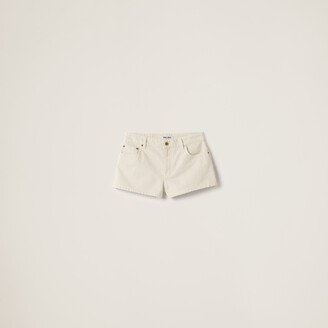 Ecru Denim Shorts