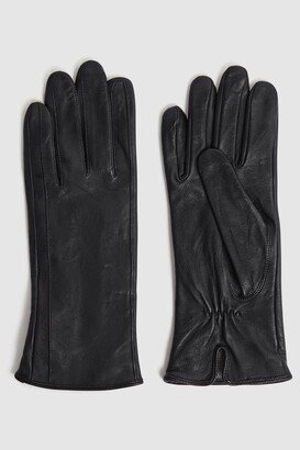 Leather Ruched Gloves