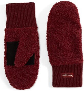 Koolaburra by UGG Sherpa Mitten w/ Knit Cuff and Suede Patch (Zinfandel) Extreme Cold Weather Gloves