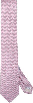 Salvatore Salto print silk tie-AA