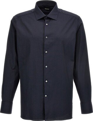 Buttoned Long-Sleeved Shirt-CM