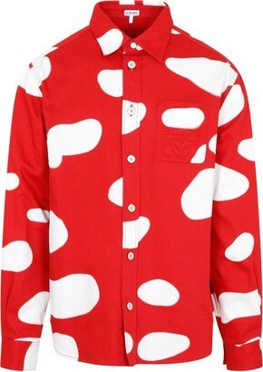 Mushroom Collared Button-Up Shirt