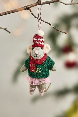 Lady Mouse Felt Ornament