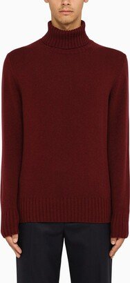 Burgundy wool turtleneck