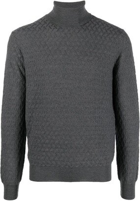 Roll-Neck Knit Jumper-AC