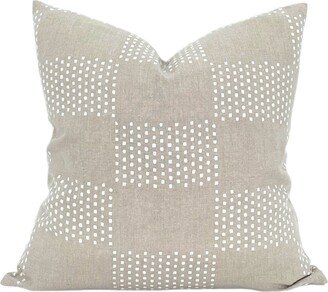 Designer Vidhani White On Natural Pillow Cover // Minimalist Boutique Covers Modern Farmhouse Neutral Pillows