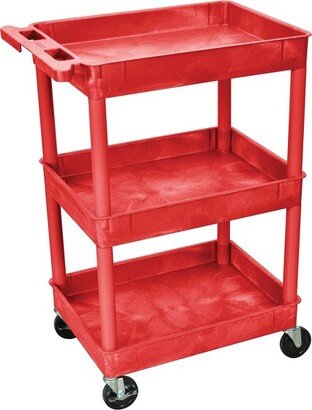 STC Series 36 1/2(H) 3 Shelves Tub Cart Red RDSTC111RD