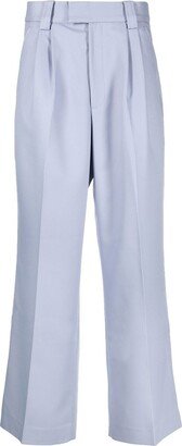 Pleat-Detail Wide-Leg Trousers-AC