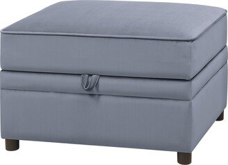 CDecor Marillo Grey Rectangle Storage Ottoman