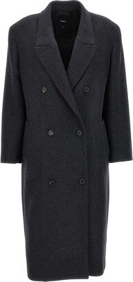 Double Breasted Long-Sleeved Coat-AA