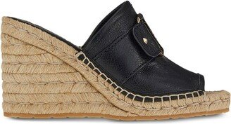 Logo-Plaque Espadrille Wedges