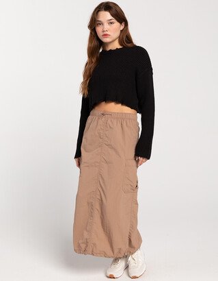 Nylon Parachute Womens Midi Skirt