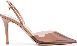 Ribbon d'Orsay slingback pumps