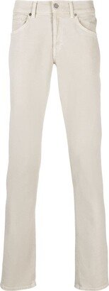 Slim-Cut Cotton Trousers-AH