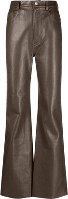 Straight-Leg Recycled Leather Trousers