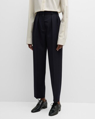 Corby Pleated Tapered Wool Pants