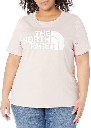 Plus Size Short Sleeve Half Dome Tee (Pink Moss/TNF White) Women's Clothing