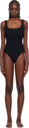 Black Square Neck Swimsuit