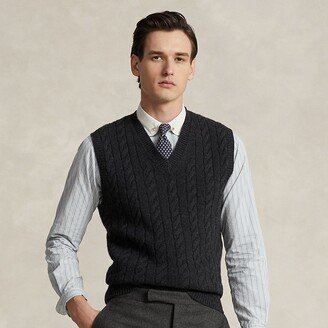 Cable-Knit Wool-Cashmere Sweater Vest