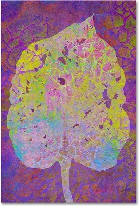 Cora Niele 'Leaf Lemon On Violet' Canvas Art - 24 x 16 x 2