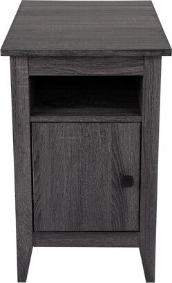 Nightstand with one-door storage cabinet and open shelf