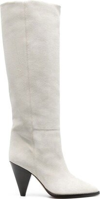 Suede Knee-High Boots-AA