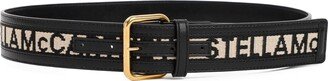 Logo Embroidered Two-Toned Buckle Belt