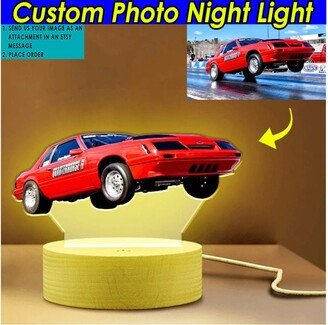 Muscle Car Hot Rod Drag Racing Personalized Printed Night Light, Gift For Guys, Custom Owners, Prostock | Mc-Nig2