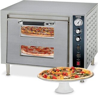 Double Pizza Oven, Heavy Duty Pizza Oven Double Deck, Single Chamber, Door Deck