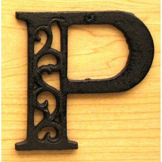 Cast Iron Letter P - 4 5/8 x 4 1/2 W