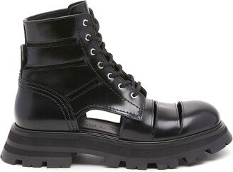 Wander cut-out combat boots